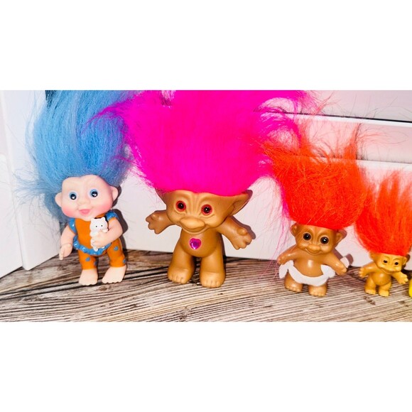 Vtg Troll Doll Lot Applause Russ Baby Friends Pin Pencil Topper - Picture 3 of 3